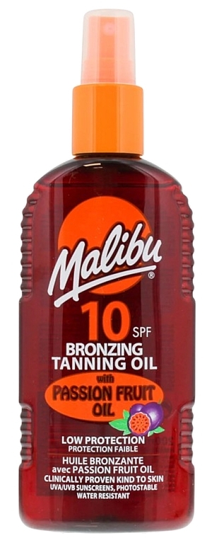 Масло-спрей для загара с маслом маракуйи - Malibu Bronzing Tanning Oil SPF 10 — фото N1