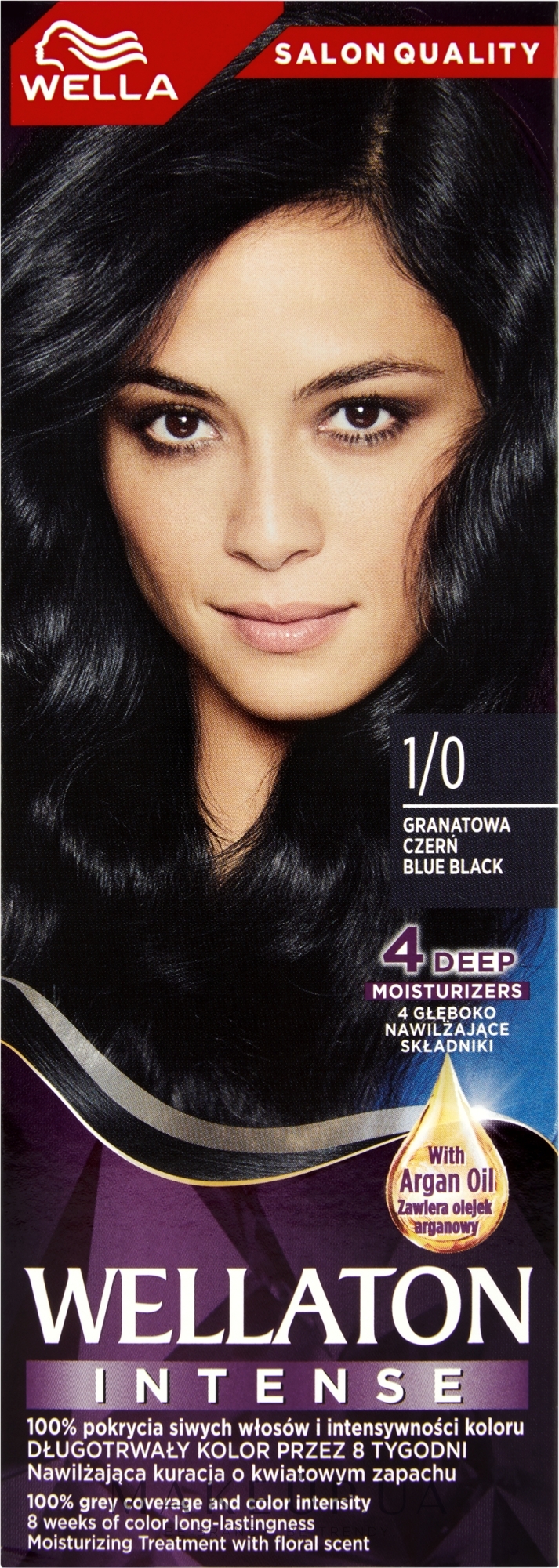 Крем-фарба для волосся з аргановою олією - Wella Wellaton Intense — фото 1/0 - Blue Black