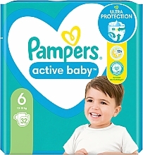 Подгузники Active Baby 6 (13-18 кг), 32 шт. - Pampers — фото N9