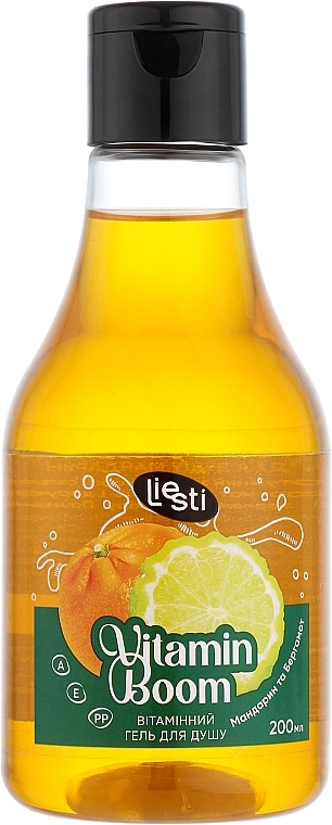 Вітамінний гель для душу "Мандарин та Бергамот" - Liesti  Vitamin Boom Shower Gel