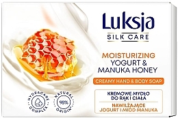Крем-мыло с йогуртом и медом манука - Luksja Silk Care Moisturizing Yogurt & Manuka Honey Creamy Hand & Body Soap — фото N1