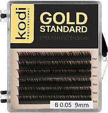 Духи, Парфюмерия, косметика Накладные ресницы Gold Standart B 0.05 (6 рядов: 9 мм) - Kodi Professional