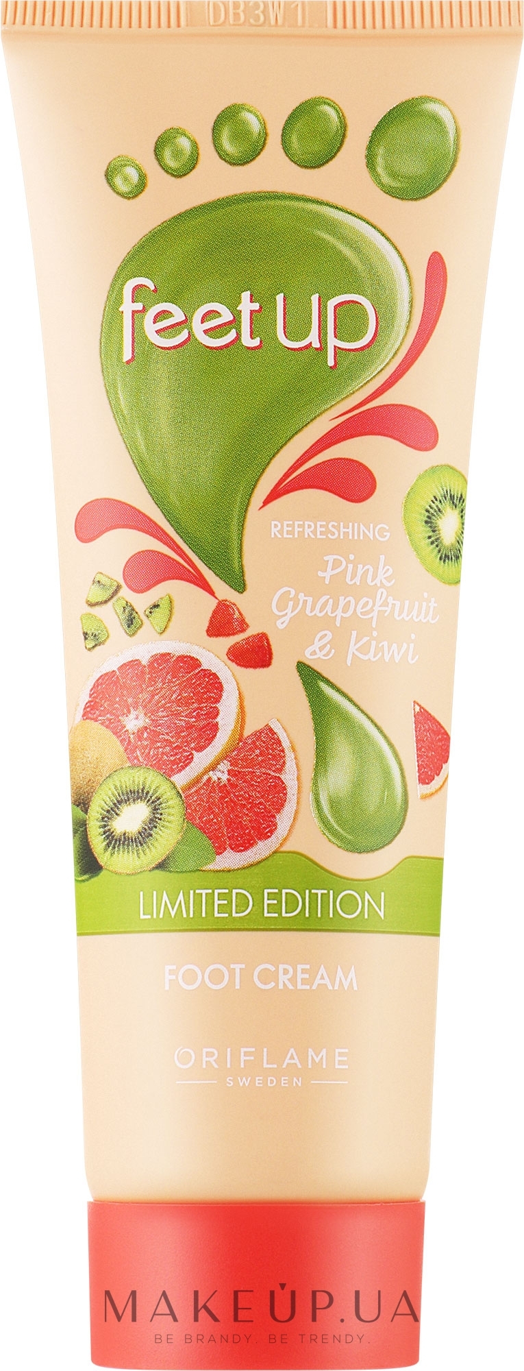 Крем для ног "Розовый грейпфрут и киви" - Oriflame Feet Up Refreshing Pink Grapefruit & Kiwi Foot Cream — фото 75ml