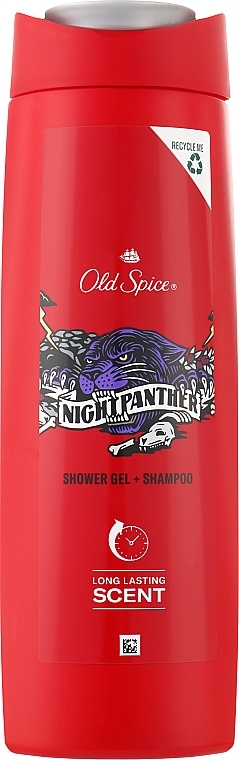 Шампунь-гель для душа - Old Spice Nightpanther Shower Gel + Shampoo — фото N2