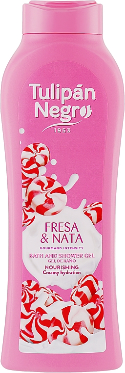 Гель для душа "Клубничный крем" - Tulipan Negro Strawberry Cream Shower Gel — фото N1