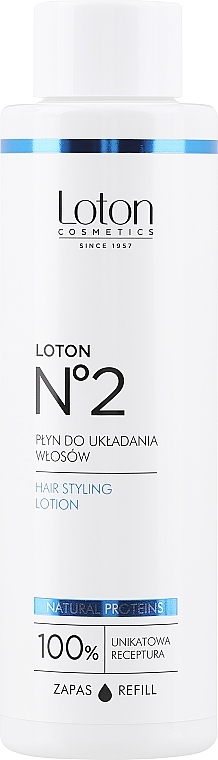 Натуральний засіб для укладання волосся - Loton 2 Hair Styling Liquid (змінний блок) — фото N1