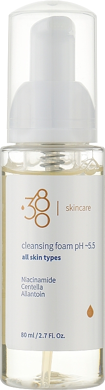 Пінка для вмивання з ніацинамідом - 380 Skincare Cleansing Foam — фото N1