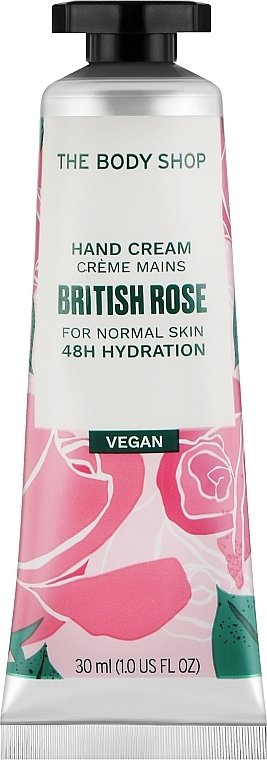 Веганський крем для рук "Британська троянда" - The Body Shop Hand Cream British Rose Vegan — фото N1