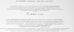 Cartier Pasha de Cartier Edition Noire - Набор (edt/100ml + deo/75ml) — фото N4