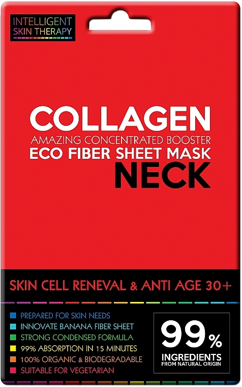 Експрес-маска для шиї - Beauty Face IST Skin Cell Reneval & Anti Age Neck Mask Marine Collagen — фото N1