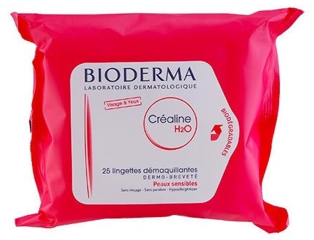 Влажные салфетки для снятия макияжа - Bioderma Crealine H2O Dermatological Wipes Sensitive — фото N1