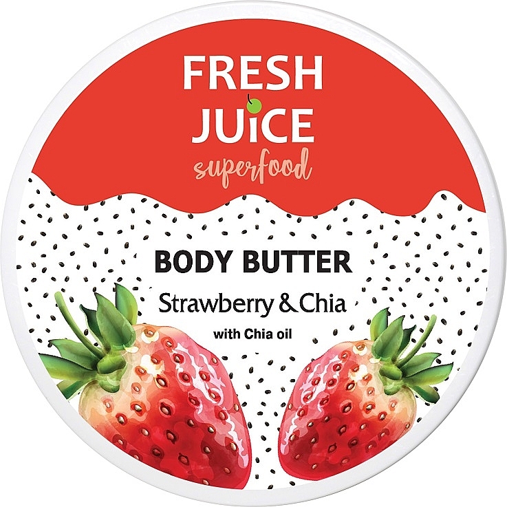 Крем-олія для тіла "Полуниця та чіа" - Fresh Juice Superfood Strawberry & Chia — фото N1