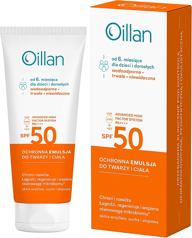 Солнцезащитная эмульсия для лица и тела - Oillan Sun Spf50+ — фото N2