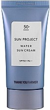 Парфумерія, косметика Крем сонцезахисний органічний водостійкий з екстрактом алое - Thank You Farmer Sun Project Water Sun Cream SPF50+ PA+++