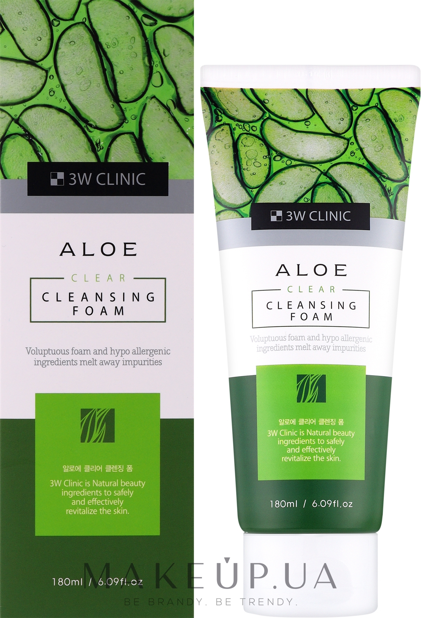 Пенка для умывания с алоэ - 3W Clinic Aloe Clear Cleansing Foam — фото 150ml
