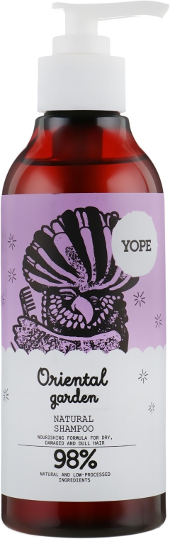 Натуральный шампунь для сухих и поврежденных волос "Восточный сад" - Yope 