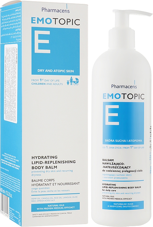 Увлажняющий бальзам для сухой и склонной к атопическому дерматиту кожи - Pharmaceris E Emotopic Hydrating Lipid-Replenishing Body Balm — фото N4
