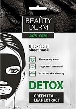 Духи, Парфюмерия, косметика Тканевая маска для лица "Детокс" - Beauty Derm Detox Face Mask