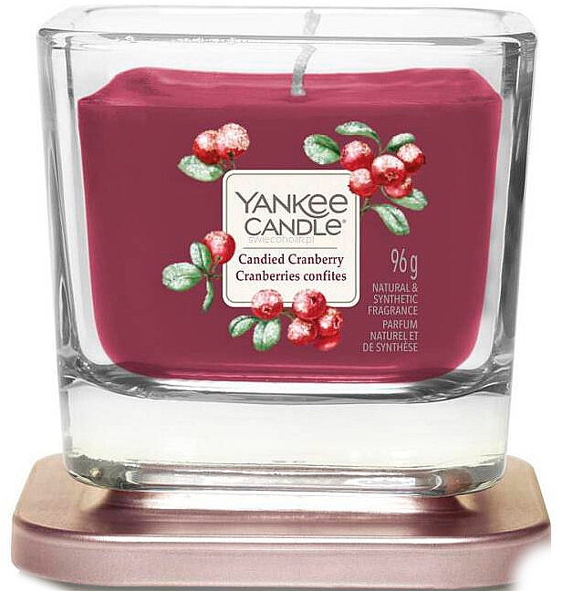 Ароматическая свеча в стакане, один фитель - Yankee Candle Candied Cranberry — фото N2