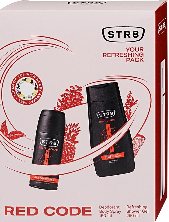STR8 Red Code - Набор (deo/150ml + sh/gel/250ml) — фото N1