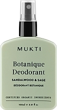 Духи, Парфюмерия, косметика Дезодорант-спрей для тела - Mukti Organics Botanique Deodorant