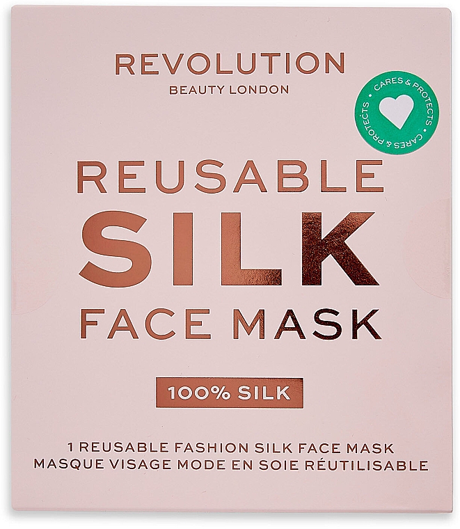 Шелковая защитная маска для лица, розовая - Makeup Revolution Re-useable Fashion Silk Face Coverings Pink — фото N2
