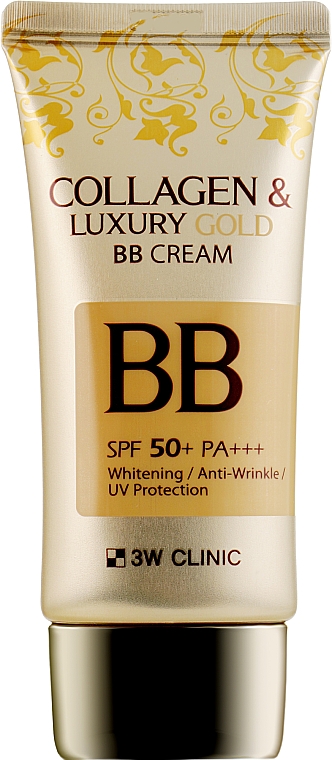 ВВ-крем для обличчя - 3W Clinic Collagen & Luxury Gold BB Cream SPF50+/PA+++