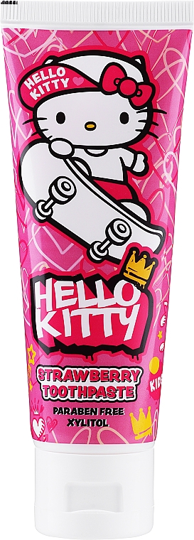 Дитяча зубна паста з полуничним ароматом - VitalCare Hello Kitty — фото N1