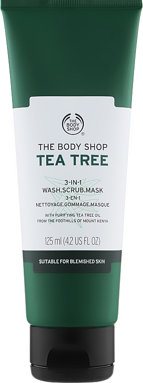 Маска для лица 3 в 1 "Чайное дерево" - The Bodu Shop Tea Tree 3-in-1 Wash Scrub Mask — фото N1