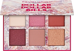 Палетка теней для век - Makeup Revolution Power Shadow Palette Dollar Dollar Bills — фото N1