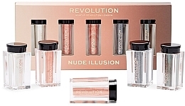Набор пигментов - Makeup Revolution Pigment Collection Nude Illusion (eye/pigment/5pcs) — фото N1