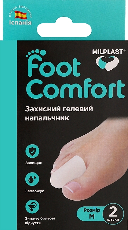 Защитный гелевый напальчник, размер M - Milplust Foot Comfort — фото N1