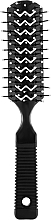 Духи, Парфюмерия, косметика Прямоугольная щетка для волос с резиновой ручкой 499728, черная - Inter-Vion