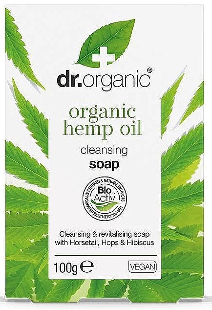 Мыло с конопляным маслом - Dr. Organic Bioactive Skincare Organic Hemp Oil Soap — фото N2