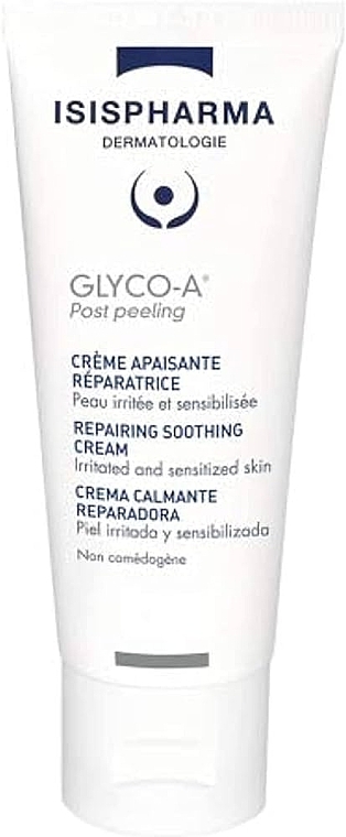 Заспокійливий і відновлювальний крем-постпілінг для подразненої та чутливої шкіри - Isispharma Glyco-A Post Peeling Repairing Soothing Cream — фото N1
