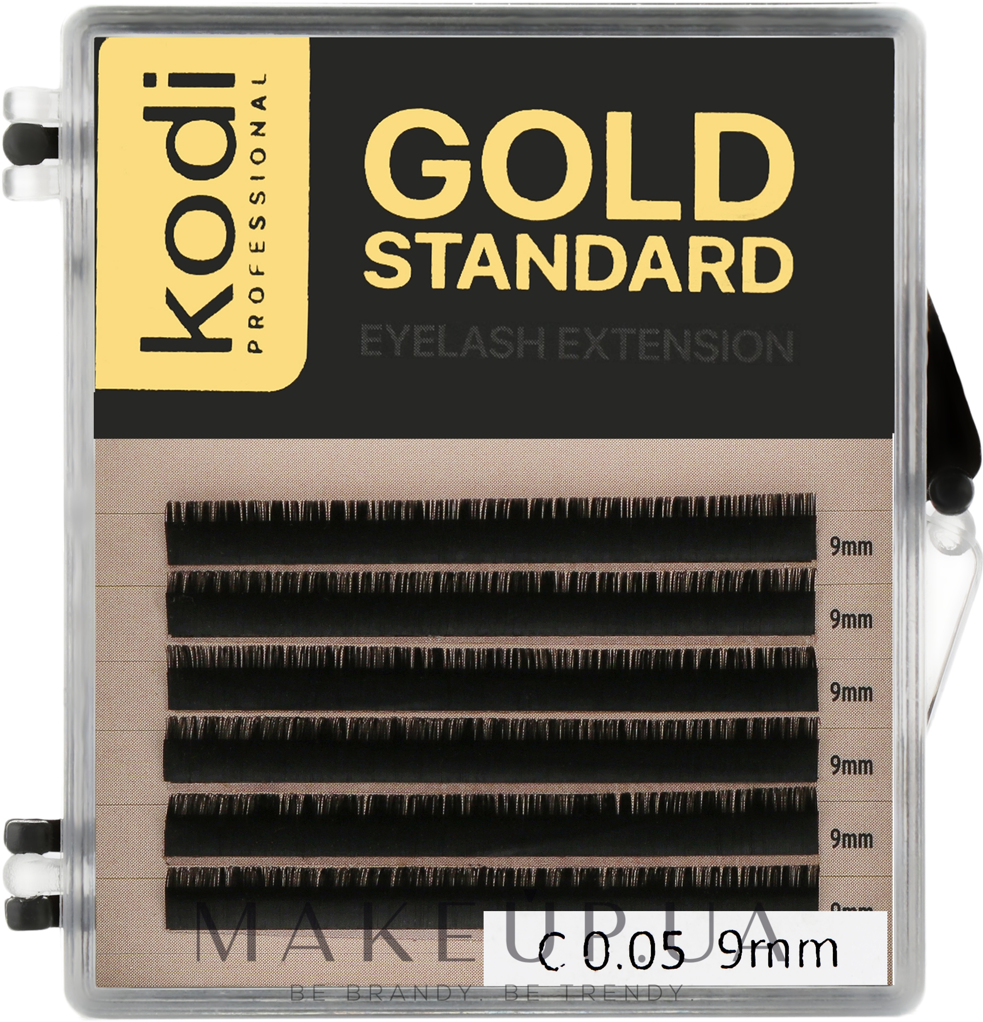 Накладні вії Gold Standart C 0.05 (6 рядів: 9 mm) - Kodi Professional — фото 1уп