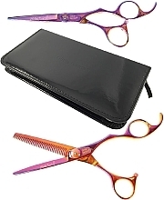 Парфумерія, косметика Набір - Olivia Garden SilkCut Rainbow Edition Hairdressing Scissors Set 575 + 635