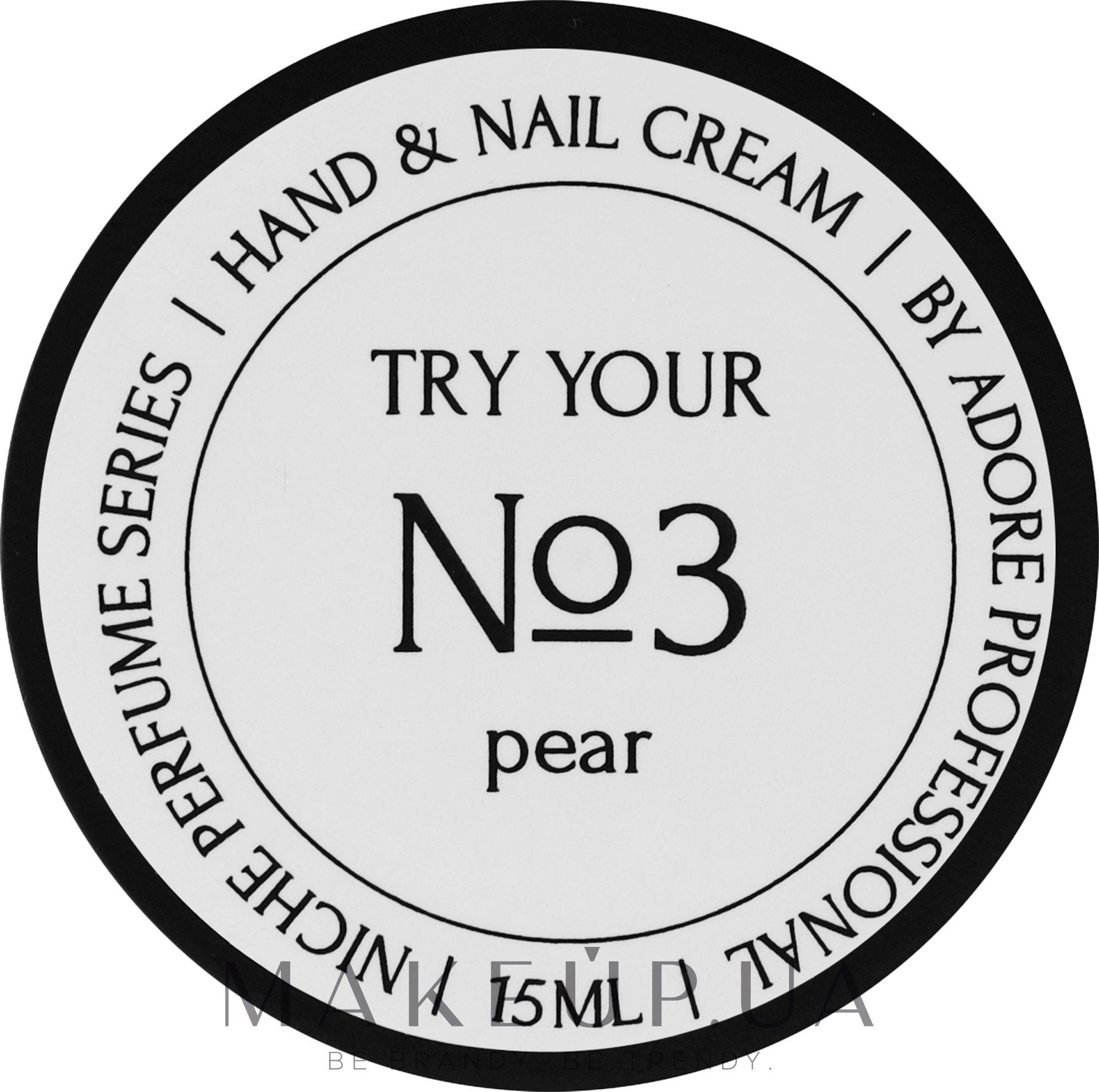 Крем для рук і нігтів №3 - Adore Professional Hand & Nail Cream Niche Perfume Pear — фото 15ml