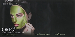 Парфумерія, косметика Трикомпонентна маска - Double Dare OMG! Platinum Green Facial Mask *