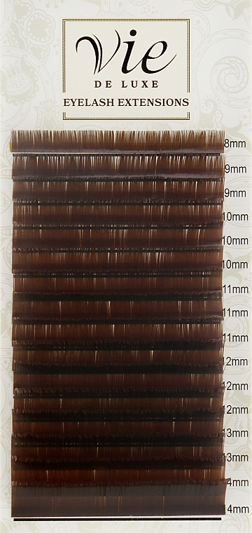 Ресницы в ленте тёмный шоколад, В 0,01 Mix - Vie de Luxe — фото N1
