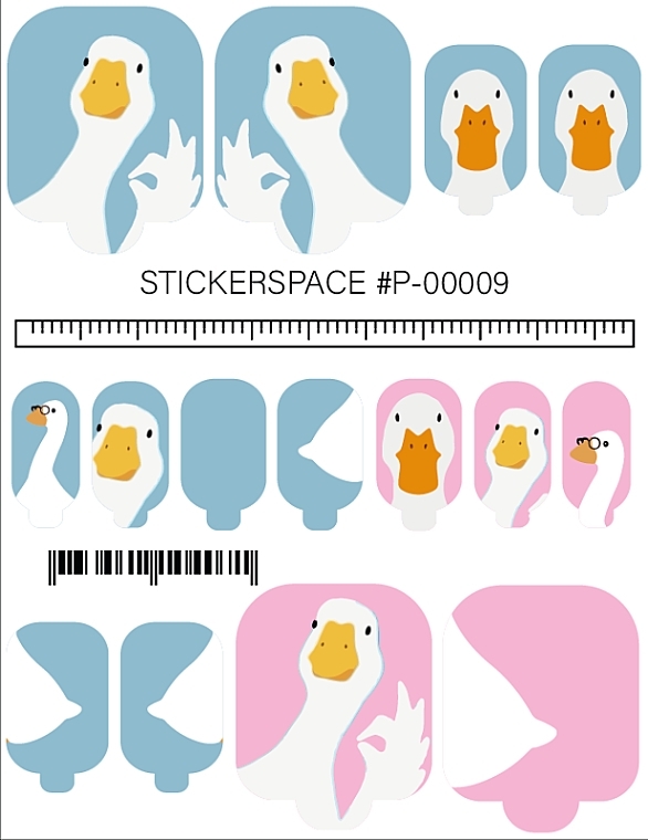 Дизайнерские наклейки для ногтей "Wraps P-00009" - StickersSpace — фото N1