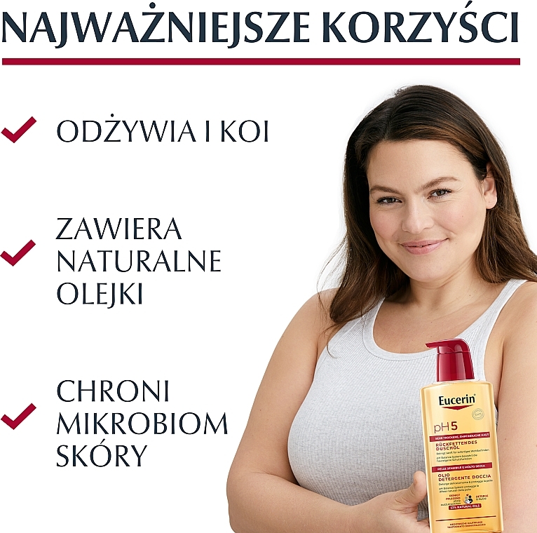 Масло для душа для сухой и чувствительной кожи - Eucerin pH5 Shower Oil — фото N12