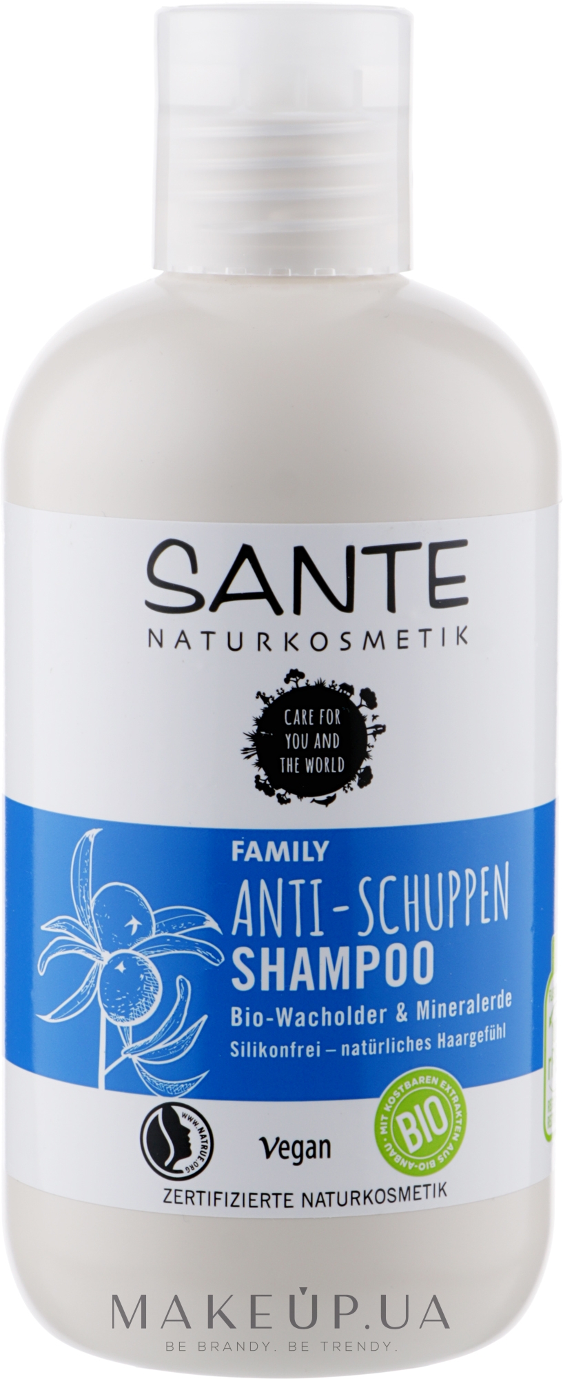 Биошампунь против перхоти «Можжевельник и минеральная глина» - Sante Family Anti-Dandruff Shampoo — фото 250ml