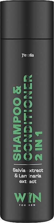 Шампунь-кондиціонер 2 в 1 з екстрактами шавлії та ламінарії - J'erelia Win Shampoo & Conditioner 2in1 — фото N1