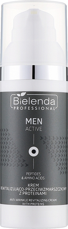 Відновлювальний крем проти зморщок із протеїнами - Bielenda Professional Men Active — фото N1