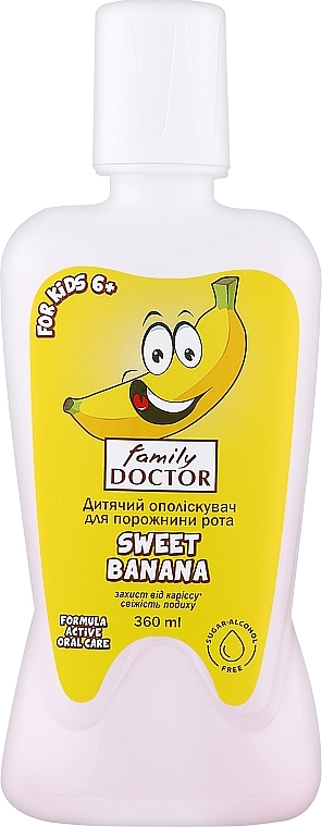 Дитячий ополіскувач для порожнини рота "Sweet Banana" - Family Doctor — фото N1