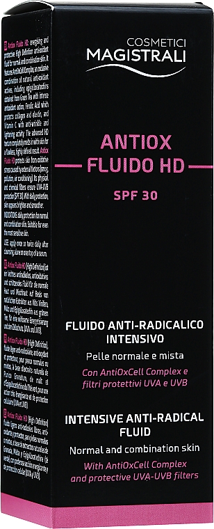 Антиоксидантний захисний флюїд для обличчя - Cosmetici Magistrali Antiox Fluid HD SPF30 — фото N2