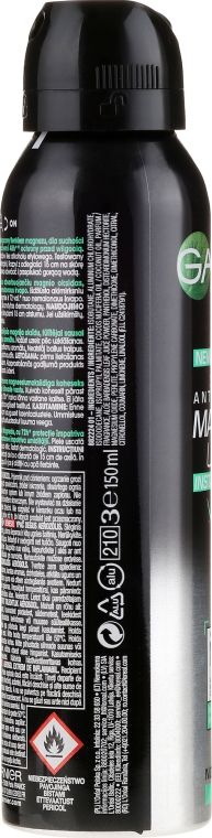 Дезодорант-антиперспирант - Garnier Mineral Men Mineral Magnesium Ultra-Dry Anti-Perspirant Spray  — фото N2