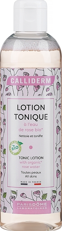 Тонізувальний лосьйон для обличчя з трояндовою водою - Calliderm Tonic Lotion with Organic Rose Water — фото N1
