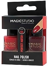 Парфумерія, косметика Набір лаків, червоний і бордовий - Magic Studio 2 Nail Polish Pack (nail/polish/2pcs)